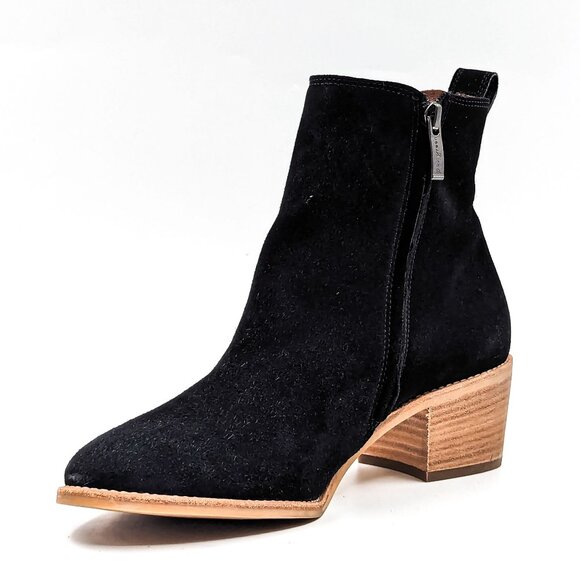 Paul Green Women Sante Zip Western Chelsea Black Suede Ankle Boots size 8US AUS5 - Picture 4 of 11